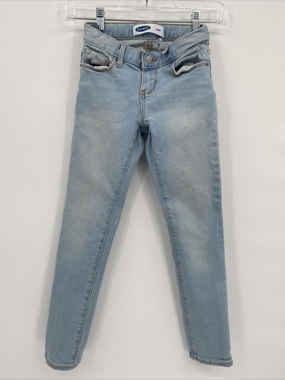 Old Navy Girls Stretch 5-Pockets Button Fly Skinny Denim Jeans Blue Size 8